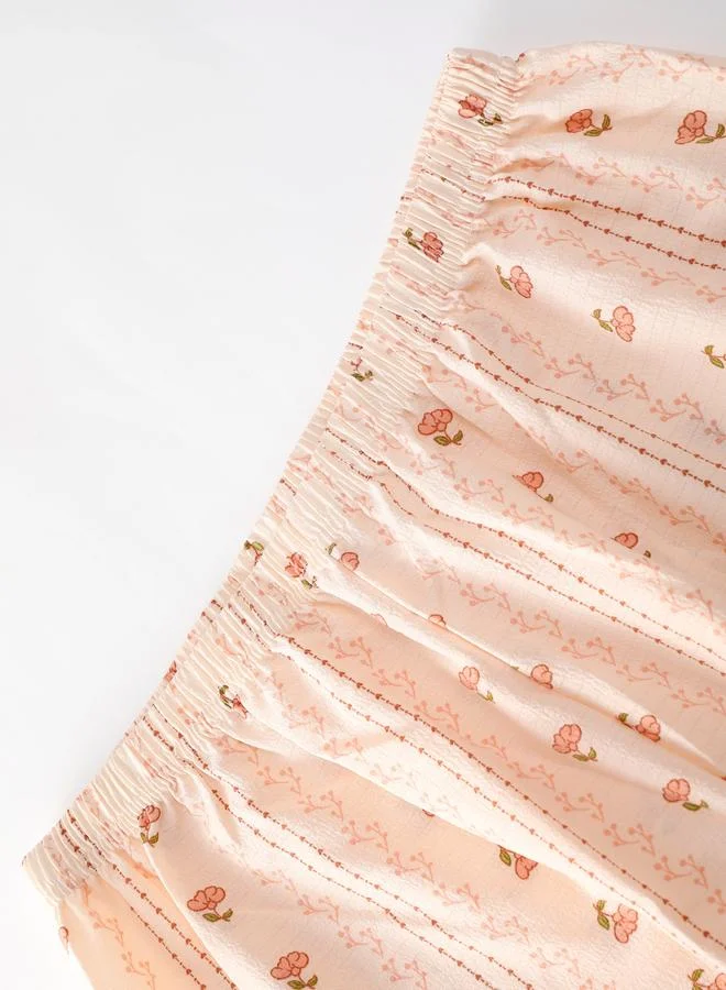 Take Two  Women Striped Floral Print Shirt and Pyjama Set for Women | Best Price UAE
